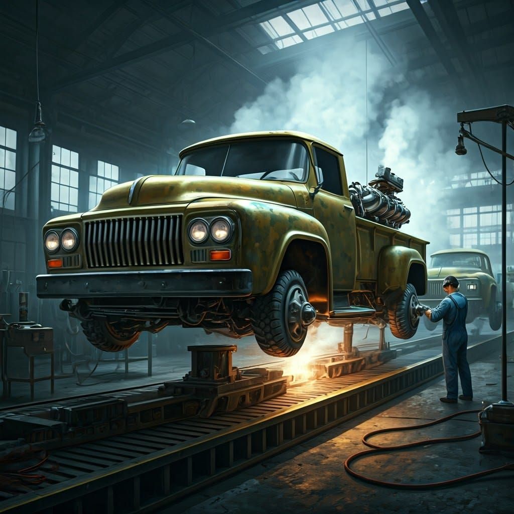 Soviet Assembly Line: Nuclear Flying Pickup Trucks