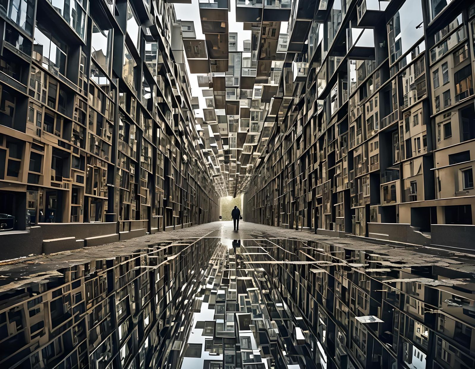 Surreal Shattered Reality Photography with Mirrored Reflecti...