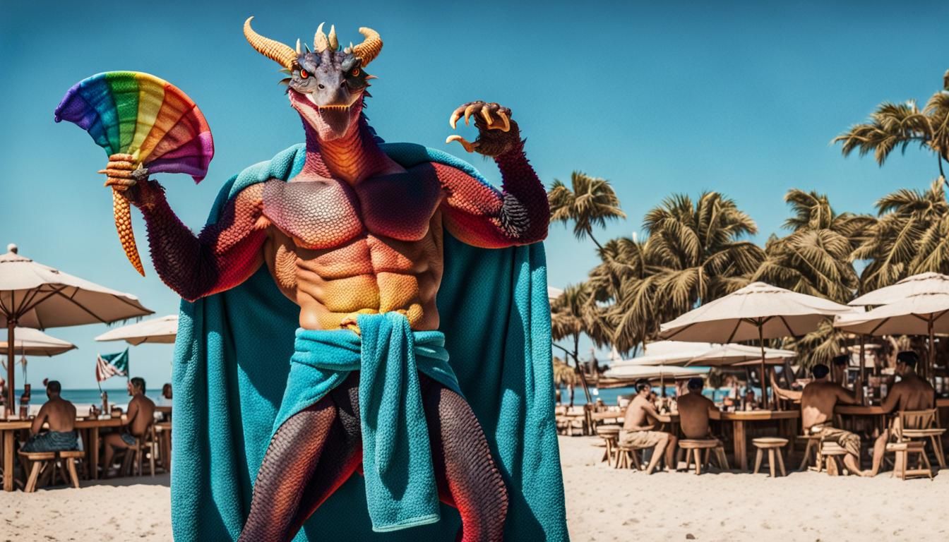 Gay Pride  Dragon at Beach 6