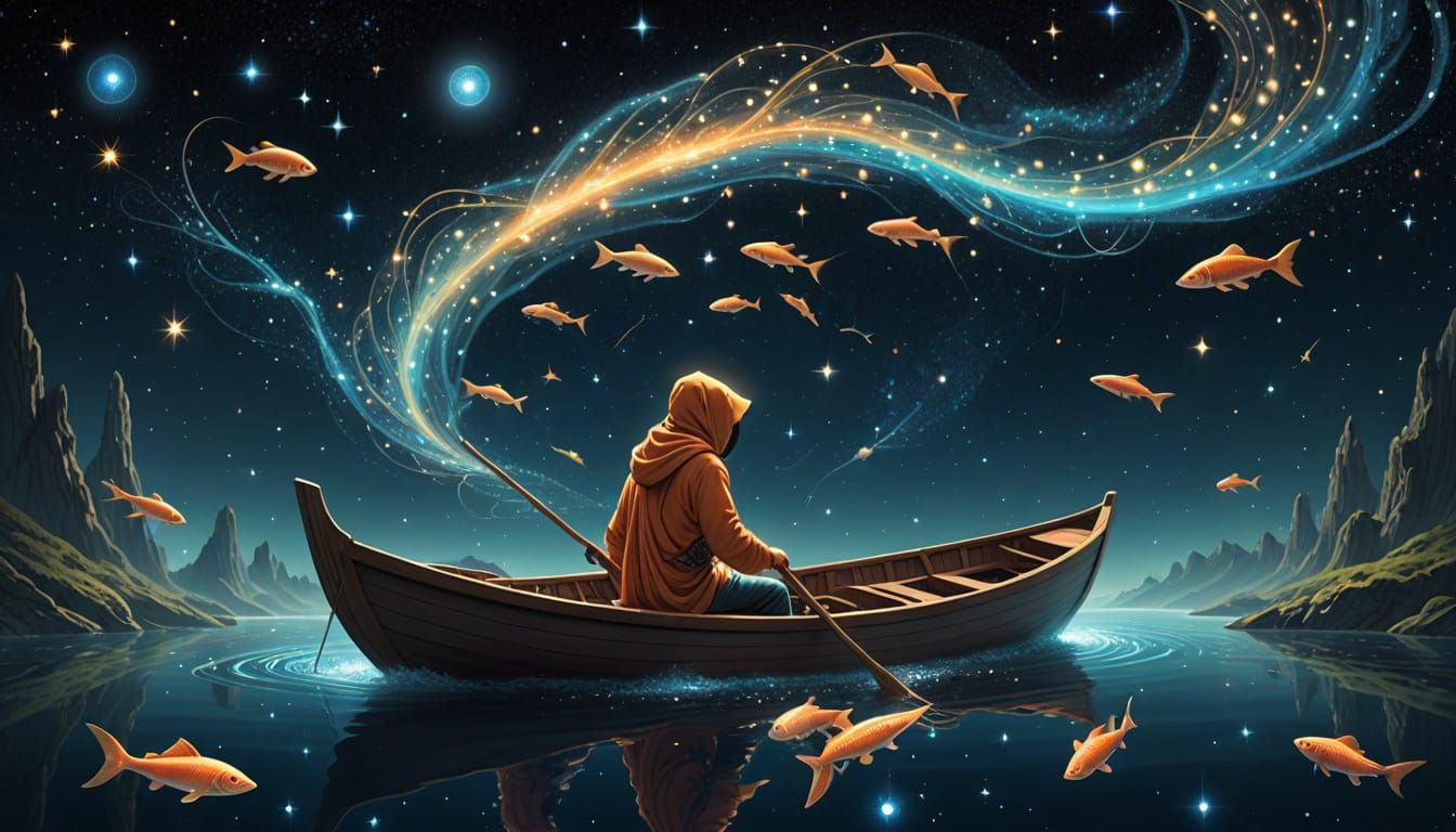 Cosmic River in Ethereal Aesthetic