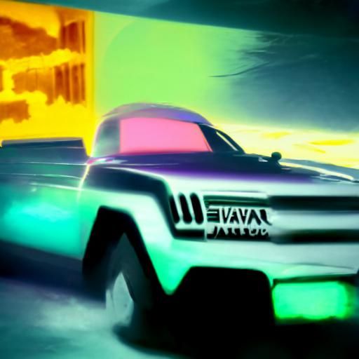 Synthwave Portrait with Neon Retro Style