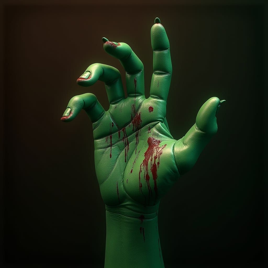 Majestic Zombie Hand in Vintage Art Nouveau Style