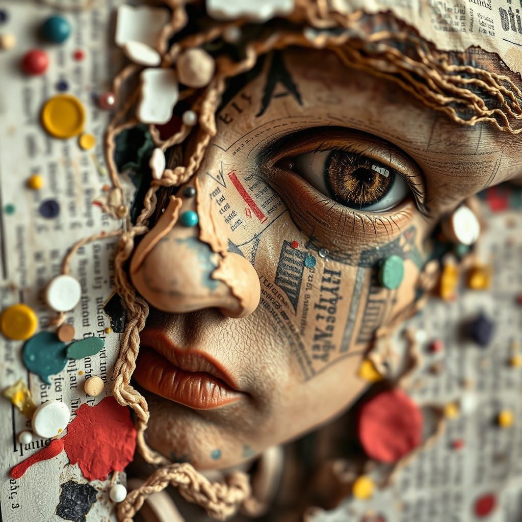 Surreal Claymation Collage of Divine Creation