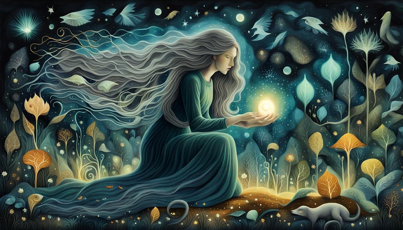 Mystical Bio Art Collage of Spectral Phantoms in 8K