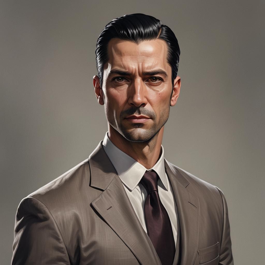 Hyperrealistic Portrait of a Politician as Matte Painting