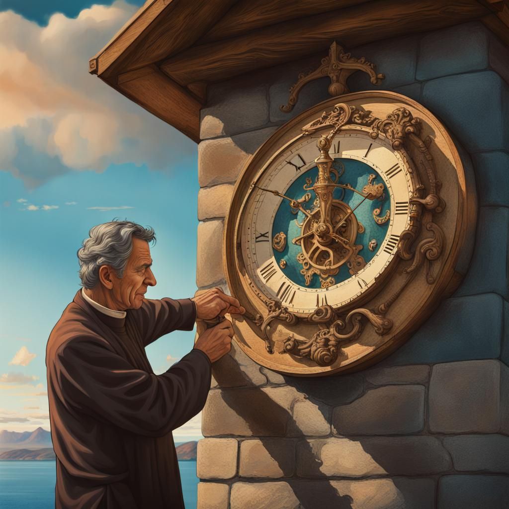 Don Bosco Repairs Clock Tower in Patagonia