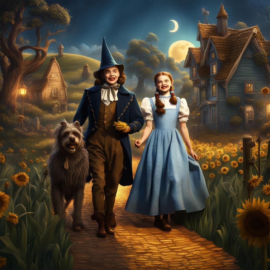 Dorothy and Scarecrow Reimagined: Detailed Matte Painting