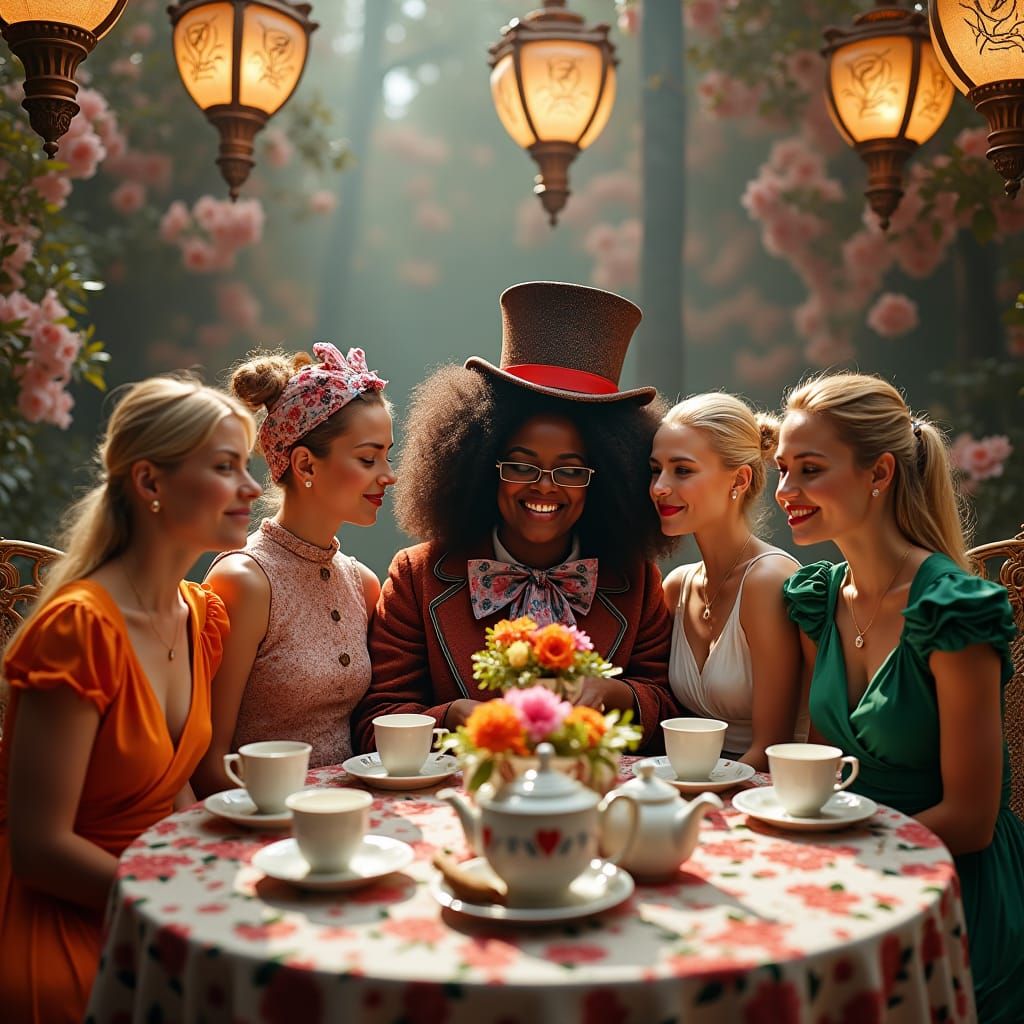 Mad Hatter's Tea Party: A Matte Painting