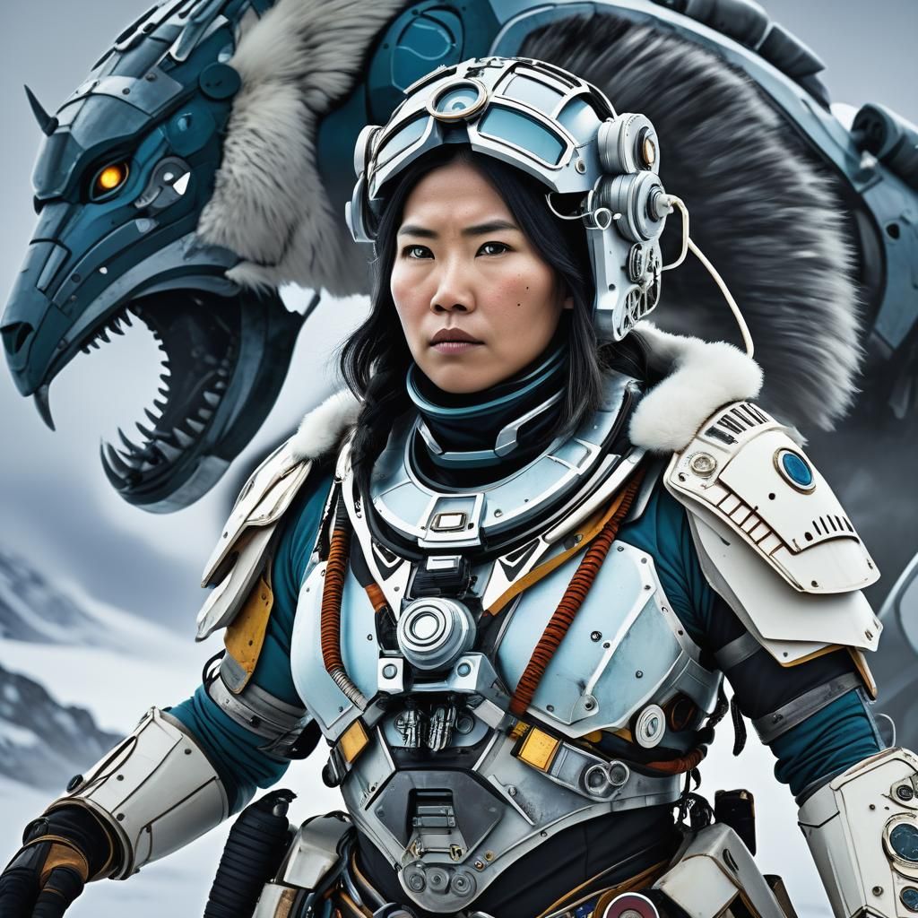 Mystical Inuit Woman in Mechanized Gear