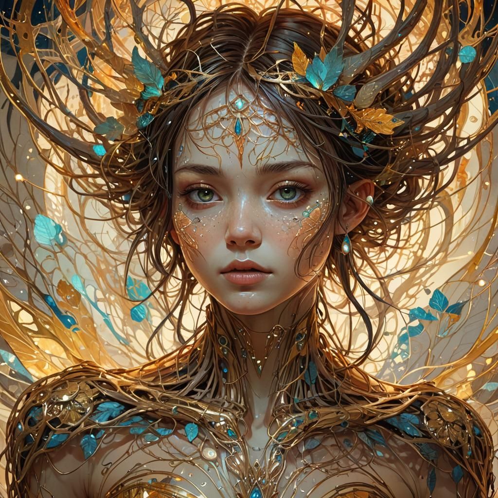 Glowing Creature in Vibrant Aura