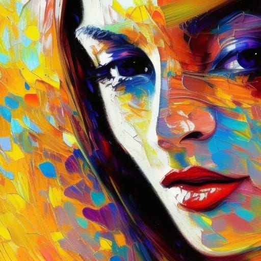 woman with Brute emotions head and shoulders portrait, 8k re...
