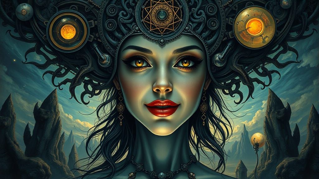 Enigmatic Goddess of Dark Reality