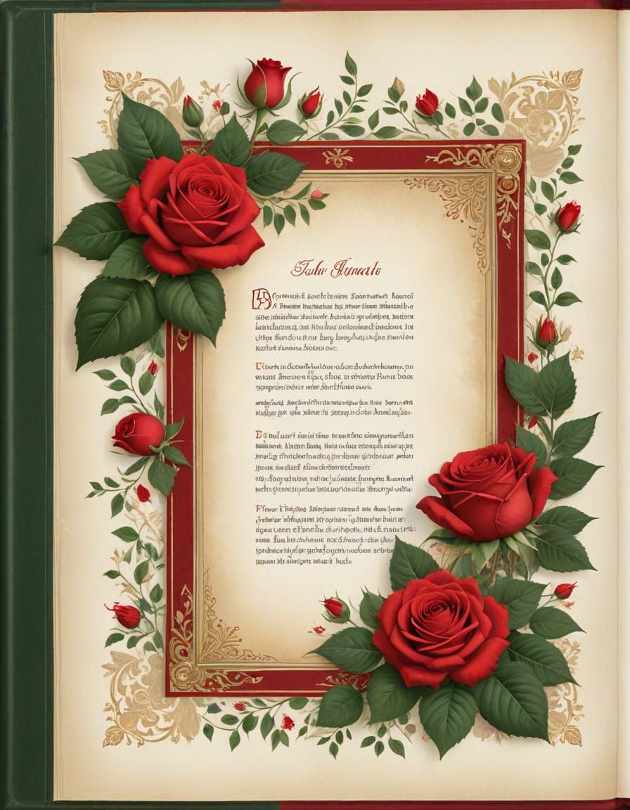 Elegant Floral Frame on Parchment Texture