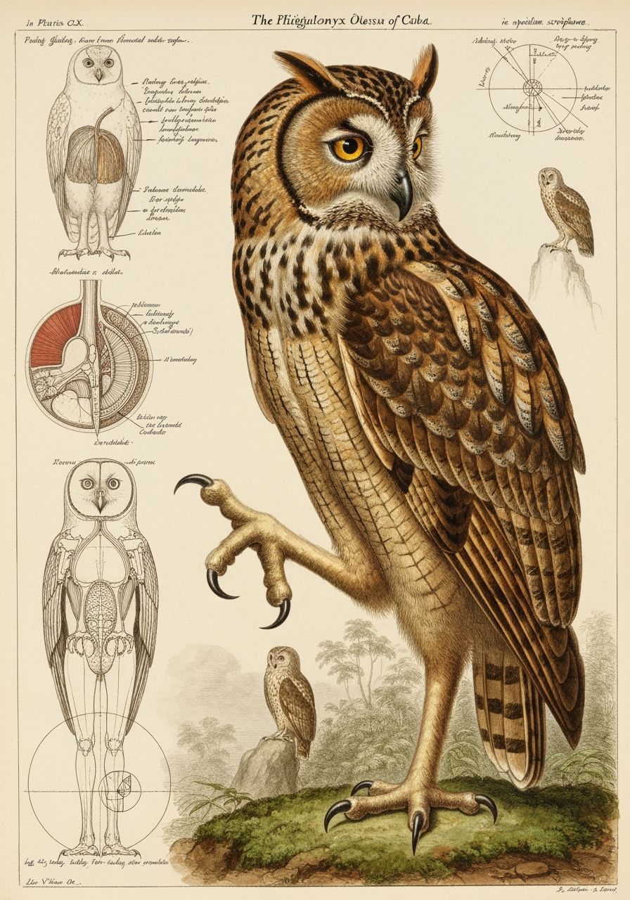 Flightless Colossus of Cuba in Da Vinci-Audubon Style