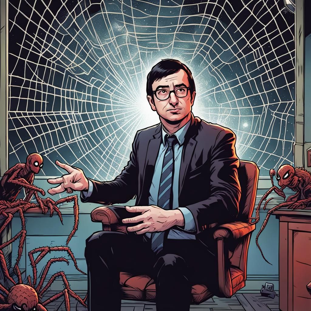 Comic Book Art: Man Controls Spiders