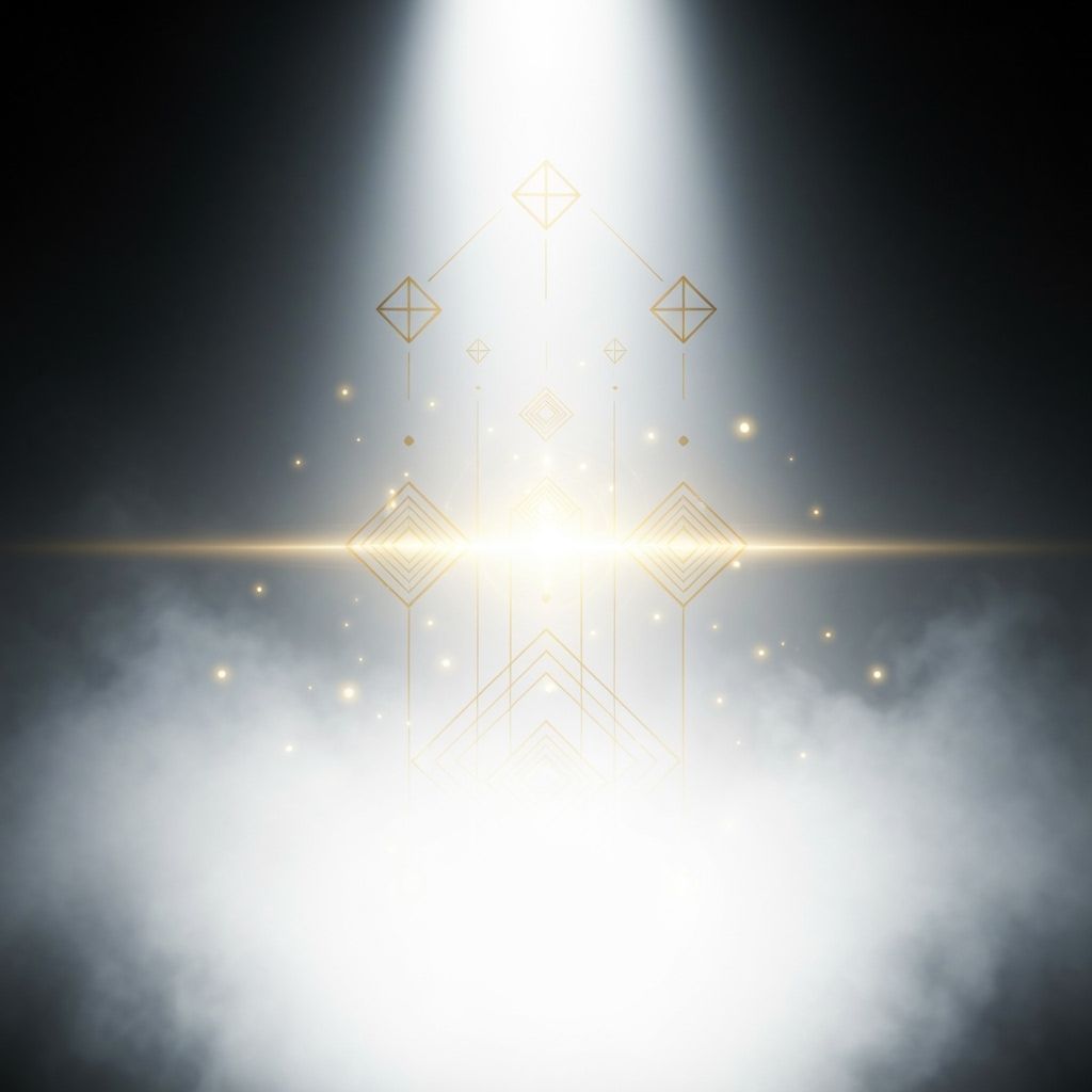 Golden Sigils Ascending from Radiant Light