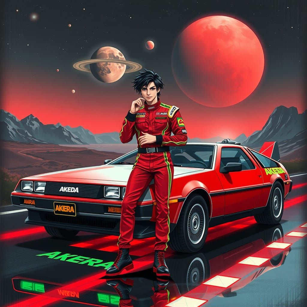 Cyberpunk Rebellion in a Neon Dreamscape