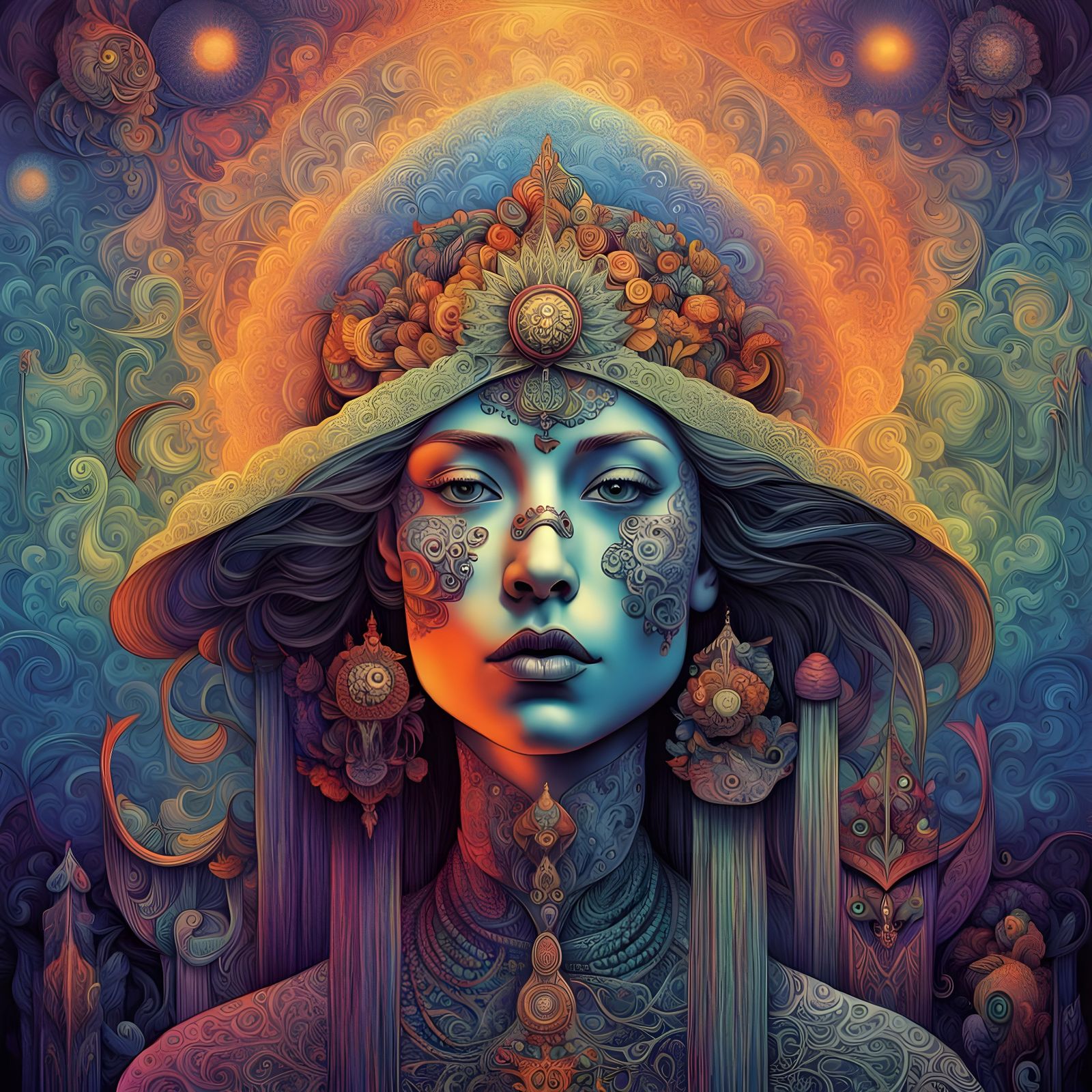 A beautiful hippie bohemian