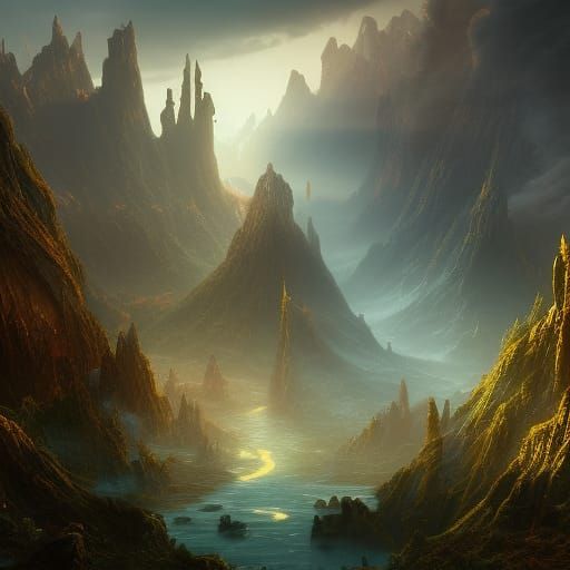 Fantastical Matte Painting in Deep Color