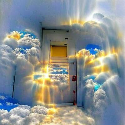 Heavenly Doorway with Divine Light Beams