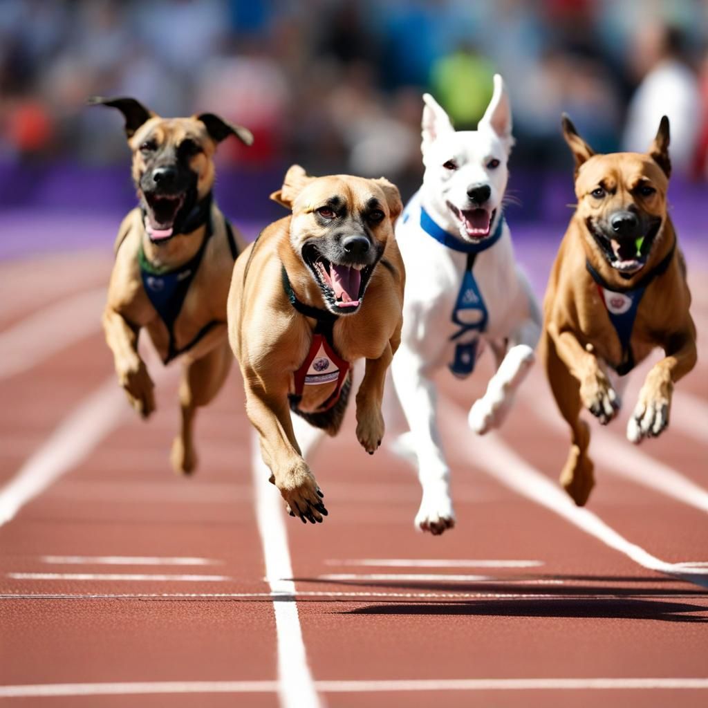 Dogs Compete in Olympic 100 Meter Sprint
