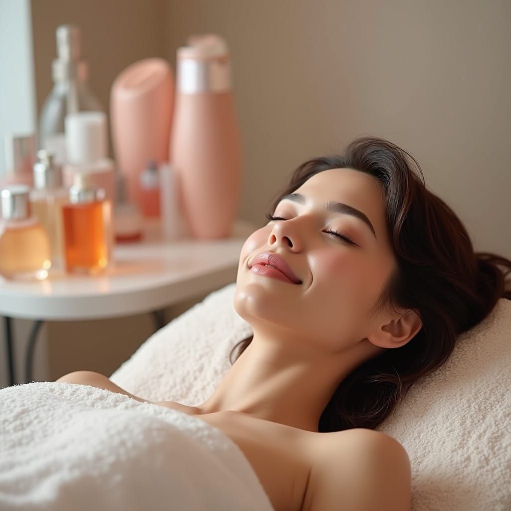 Serenely Relaxing Cosmetologist's Office in Soft Focus