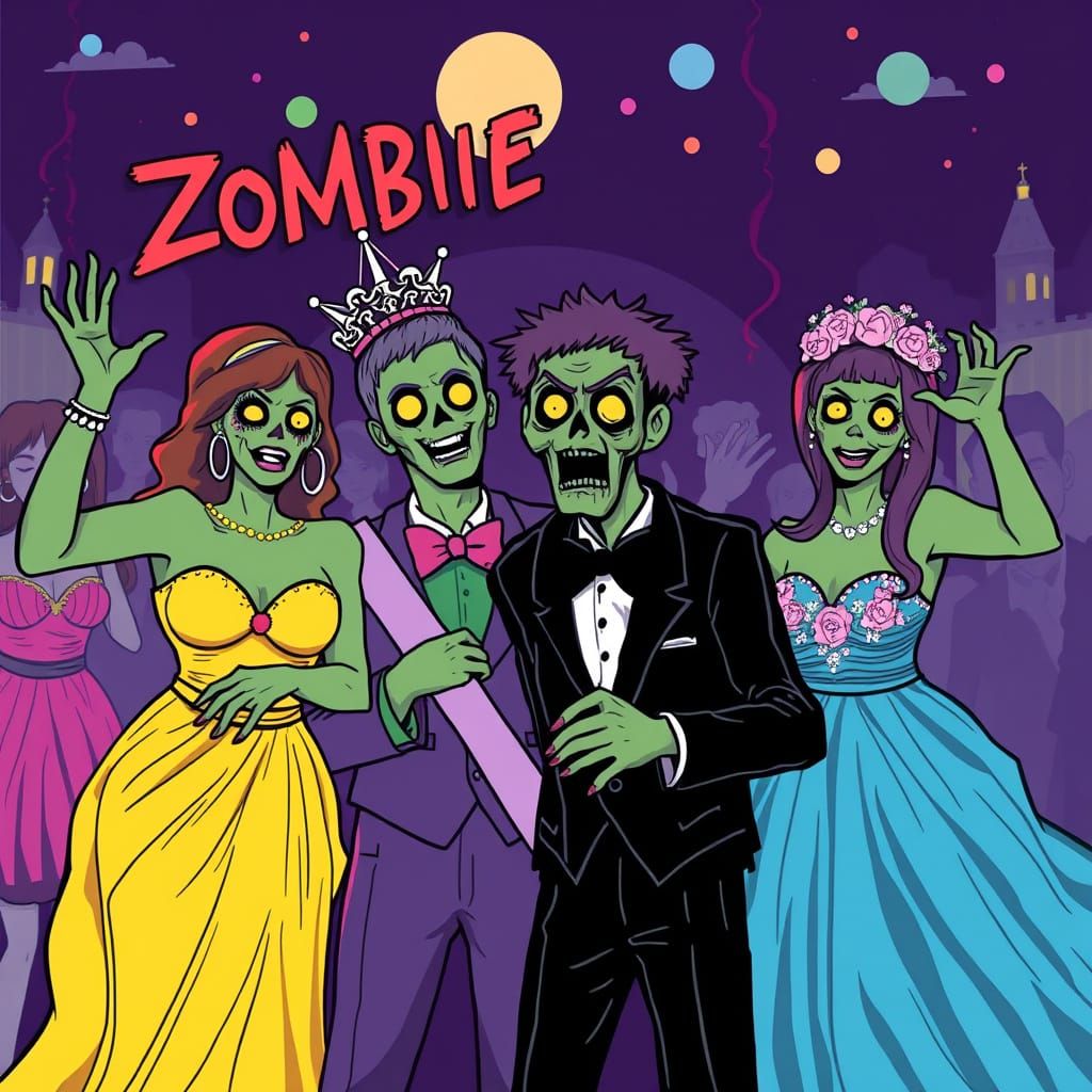Fun Zombie Prom Night Scene