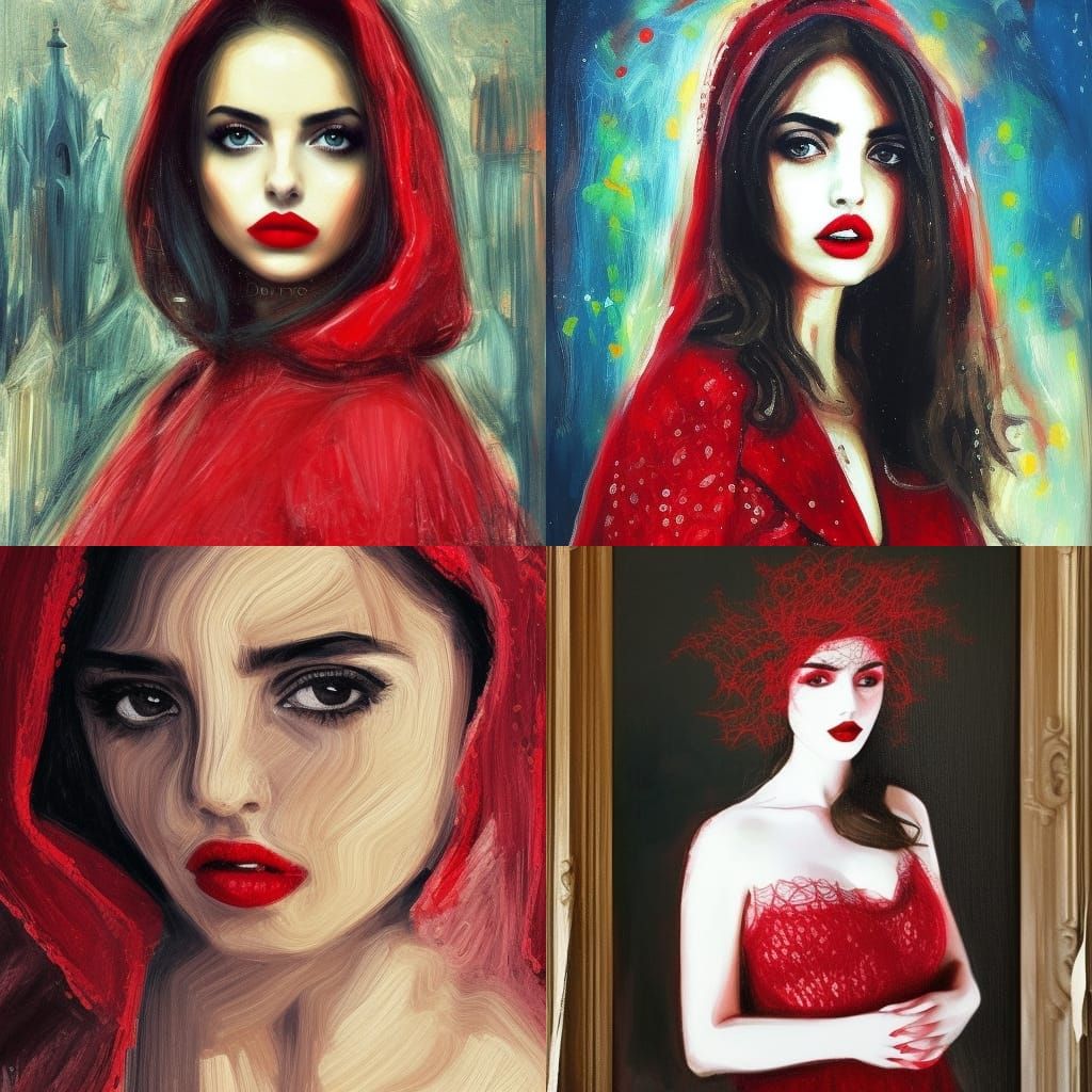 Ana de Armas as Fairytale Princess in Expressionist Oil