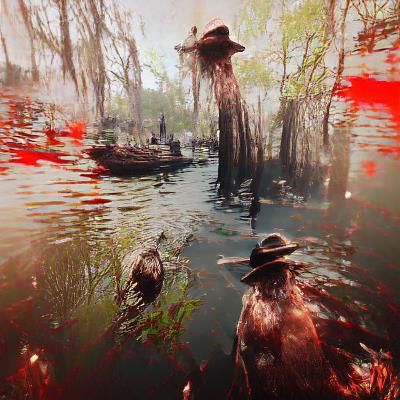 Detailed Bayou Scene in 8K Resolution