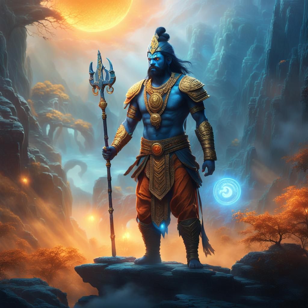 Yamraj in Mystical Realm: Fantasy Concept Art