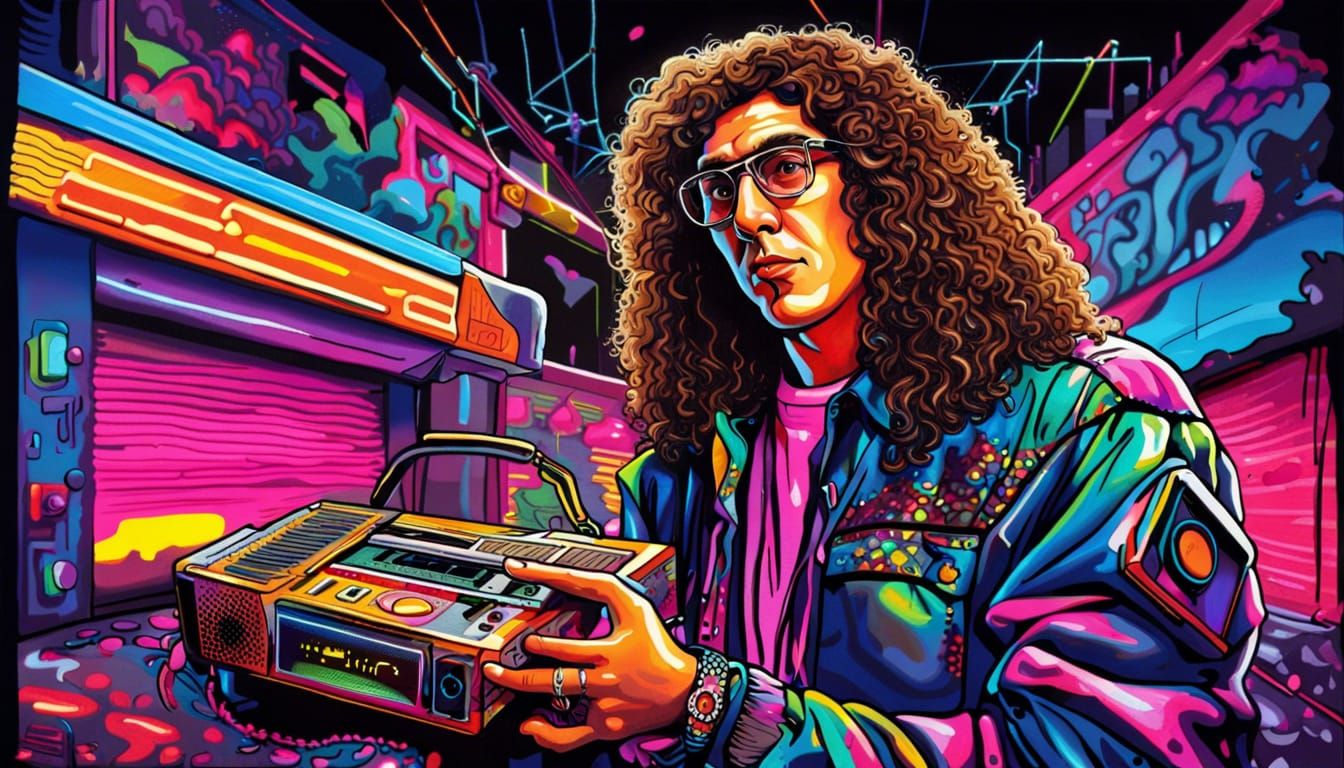 Weird Al Yankovic in 1980s Graffiti Art