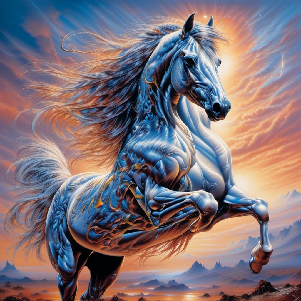 Hyper Detailed Airbrushed MR2 with Wild Horses