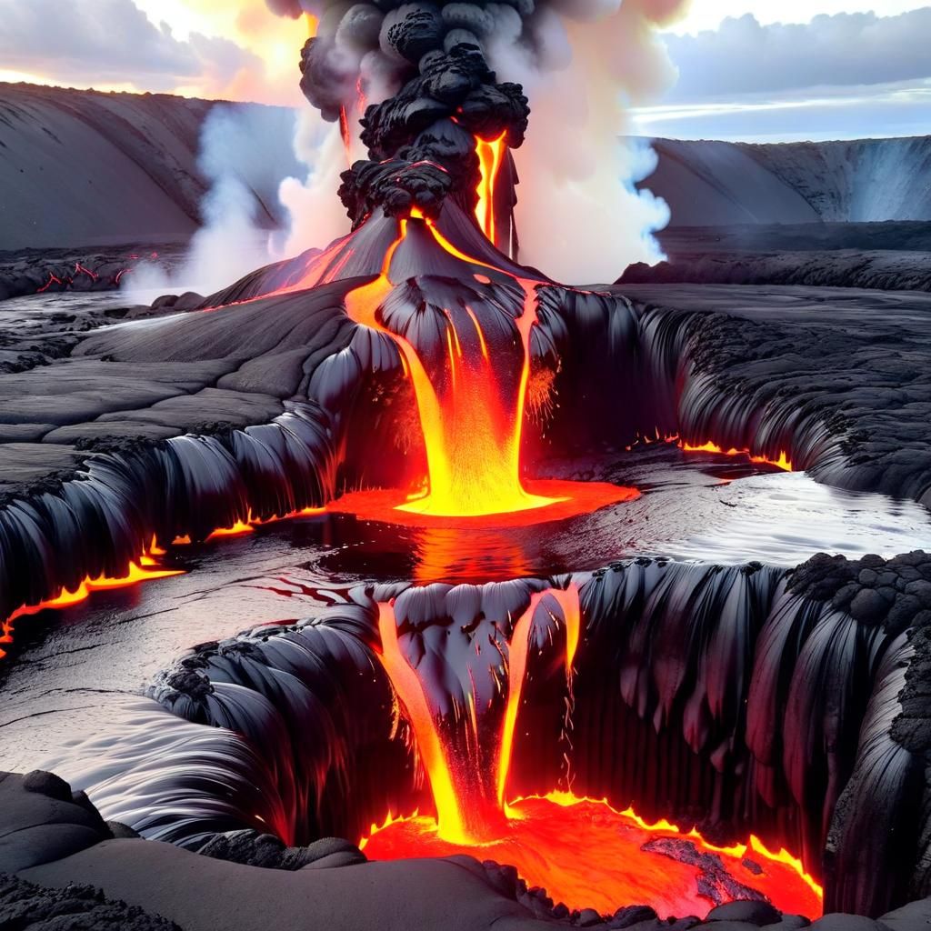 Lava Falls into Pit of Fire