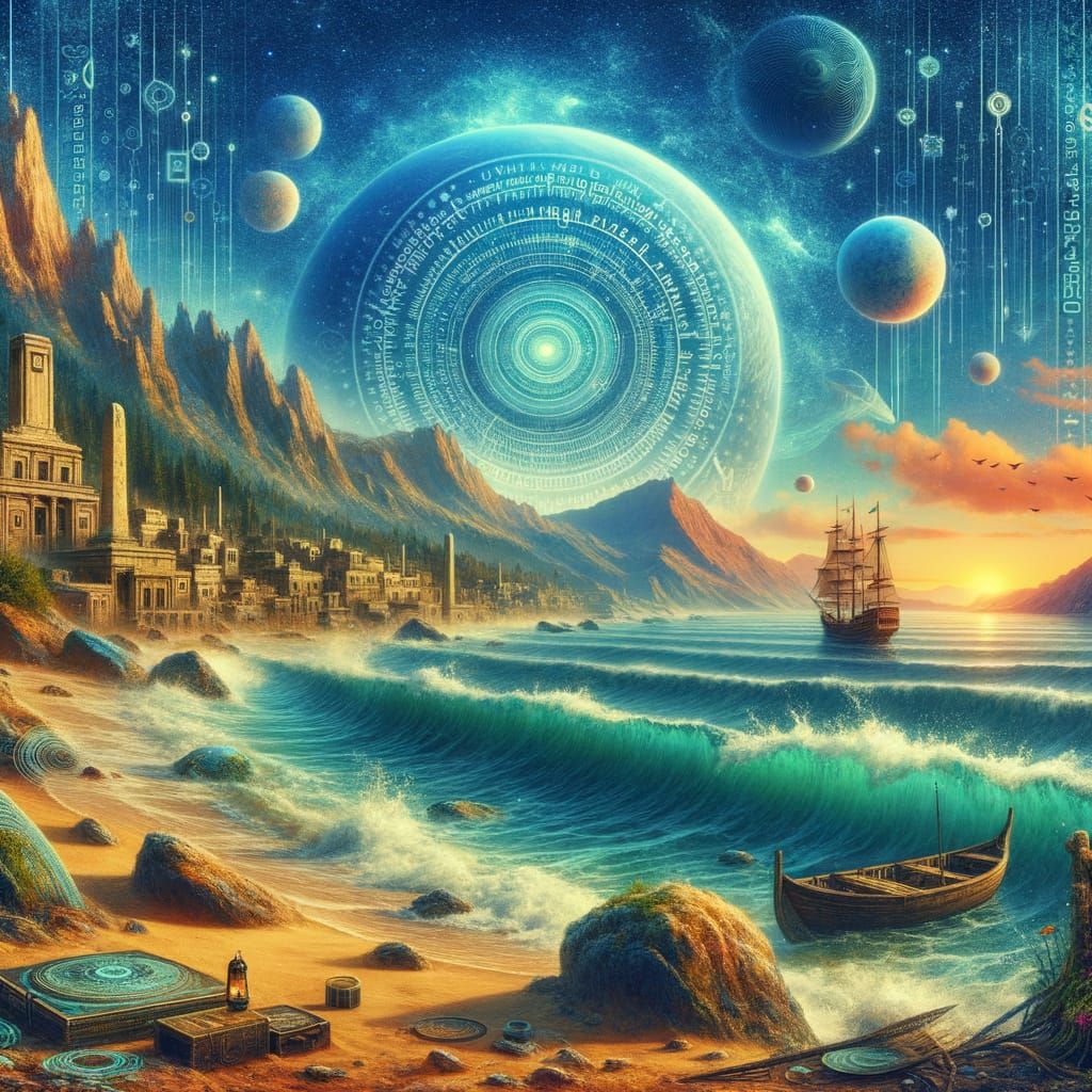 Mystical Mediterranean Coastline with Universal Frequencies