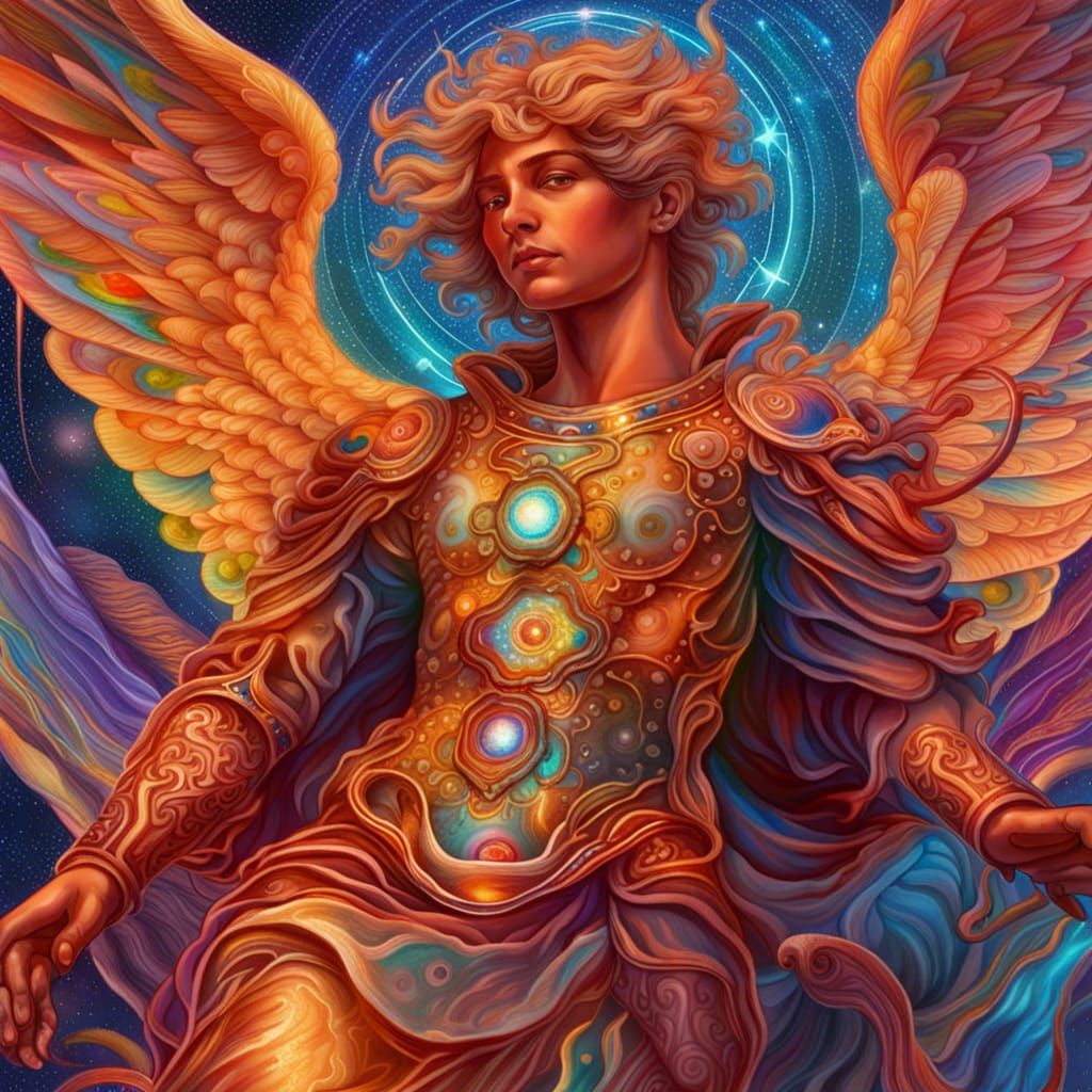 Archangel Camael: Holographic Astral Illustration