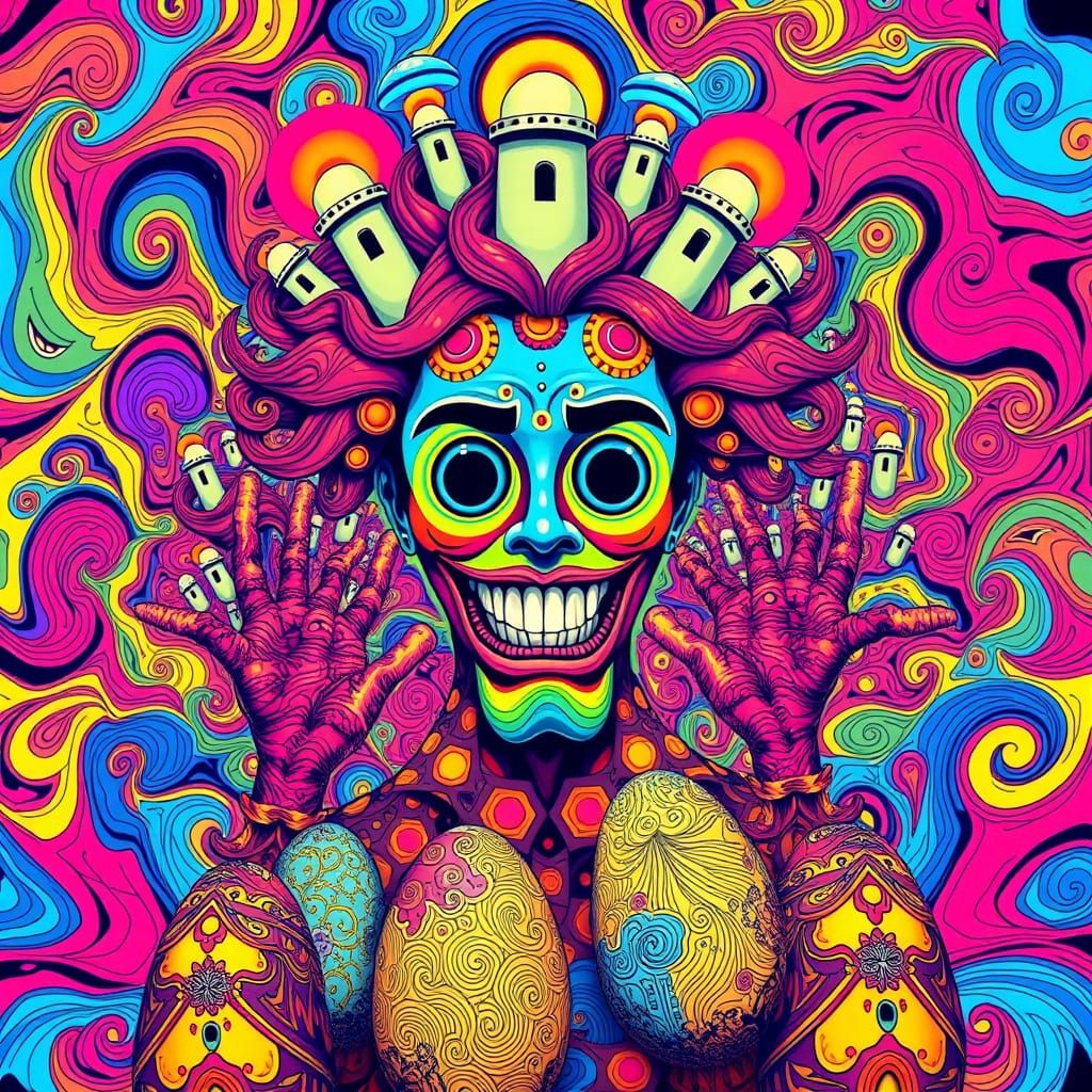 Surreal Figure Embodies Whimsical Optimism and Mystery in Ka...