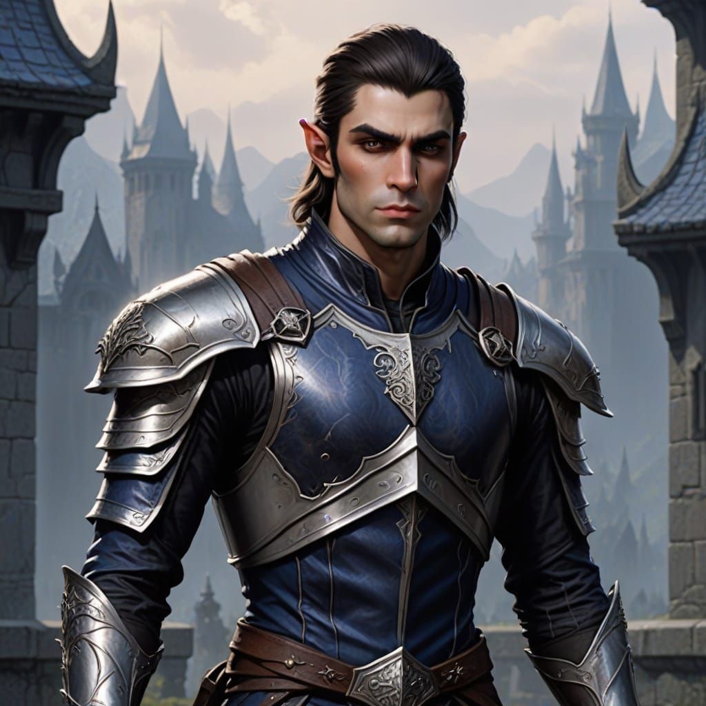 Striking Dark Elf Prince Portrait