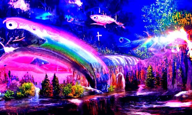 River Trout Jesus: A Birthday Concept Art