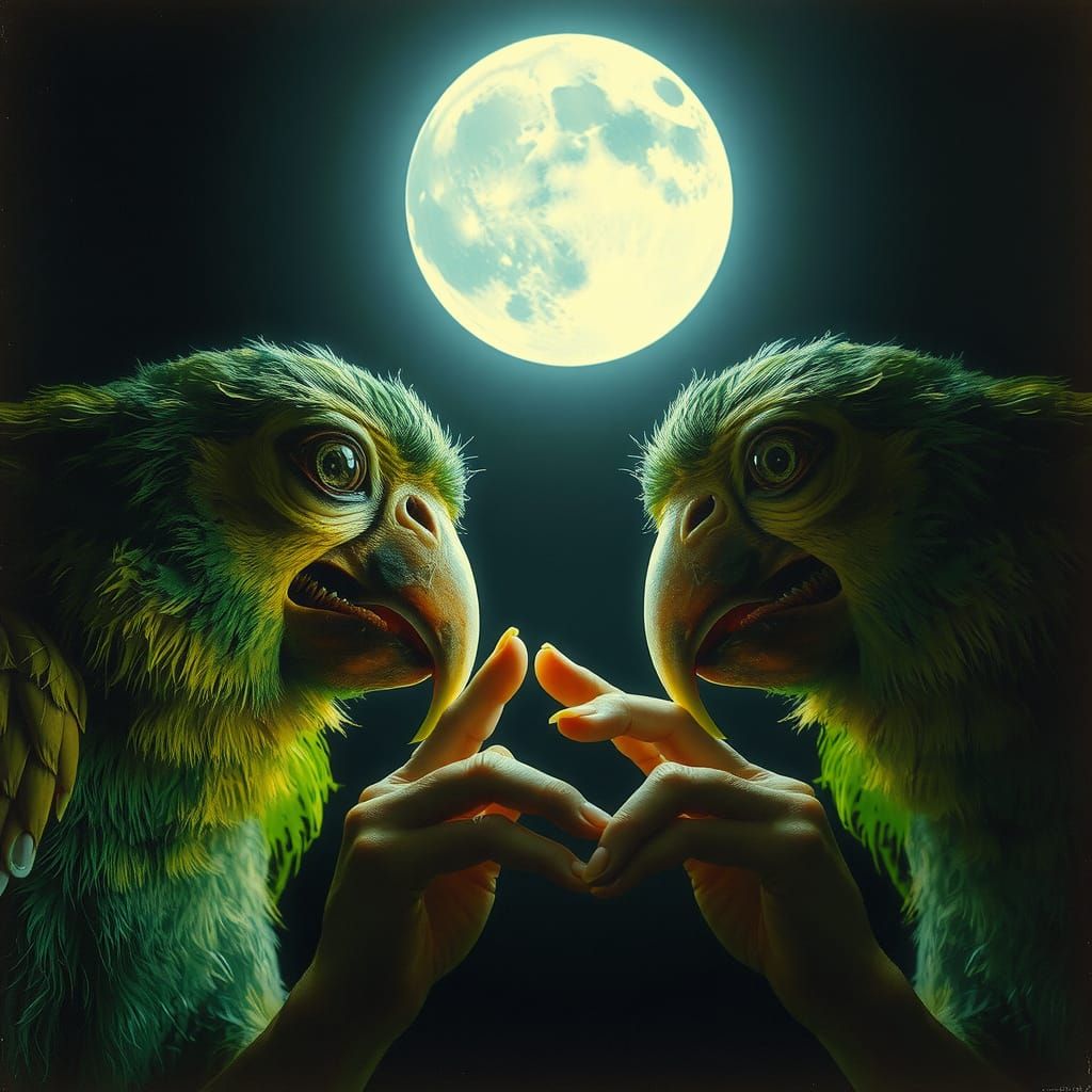 Exploding Pierrots: Eerie Analog Glass Paint Art