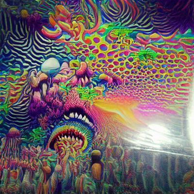 Psychedelic Abstract Design with Swirling Colors