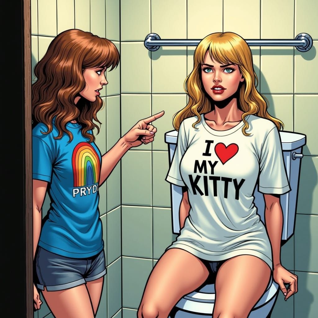 Comic-Book Kitty Pryde Teases Illyana Rasputin in Bathroom