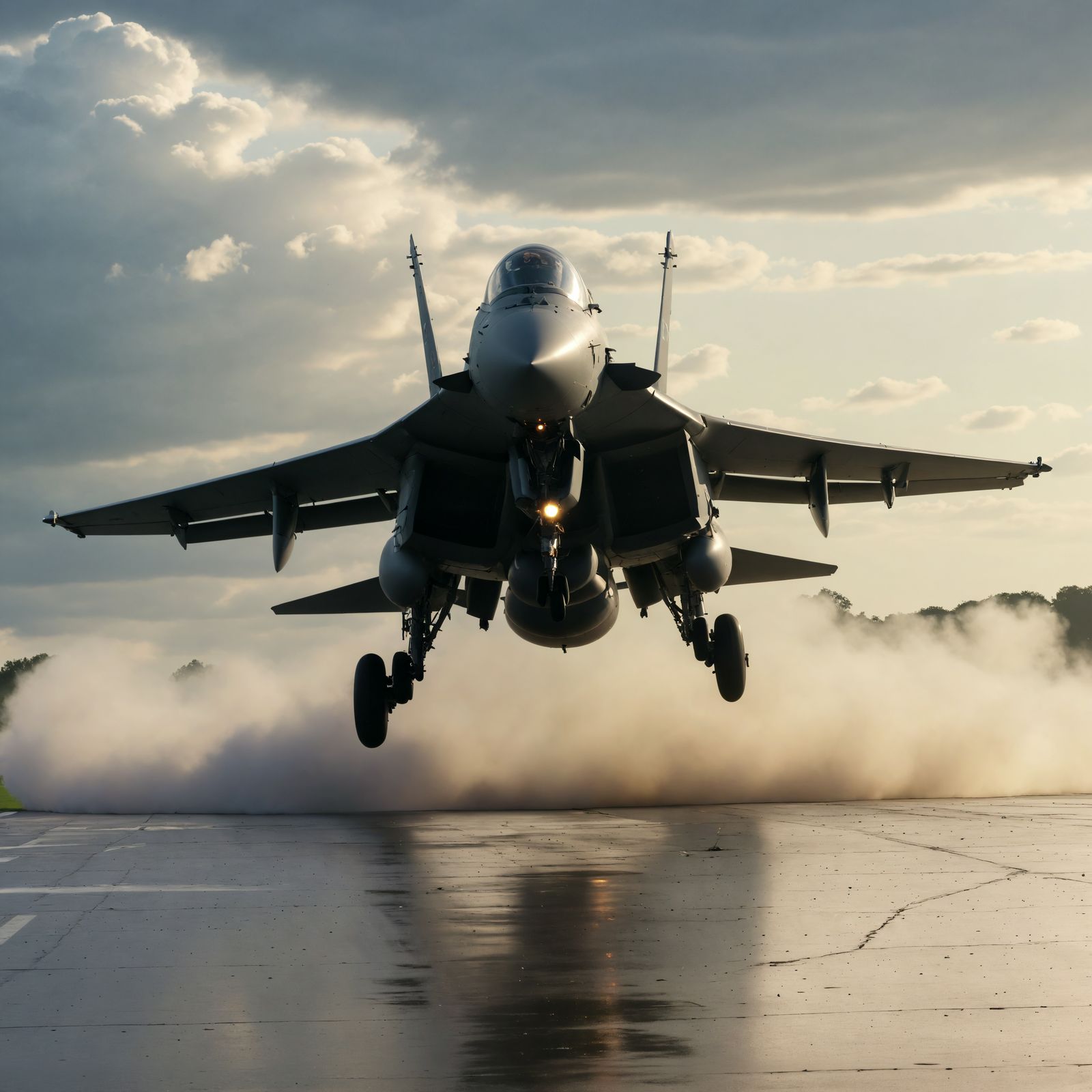 RAF Jet Takes Off in Dramatic Low-Flying Turn