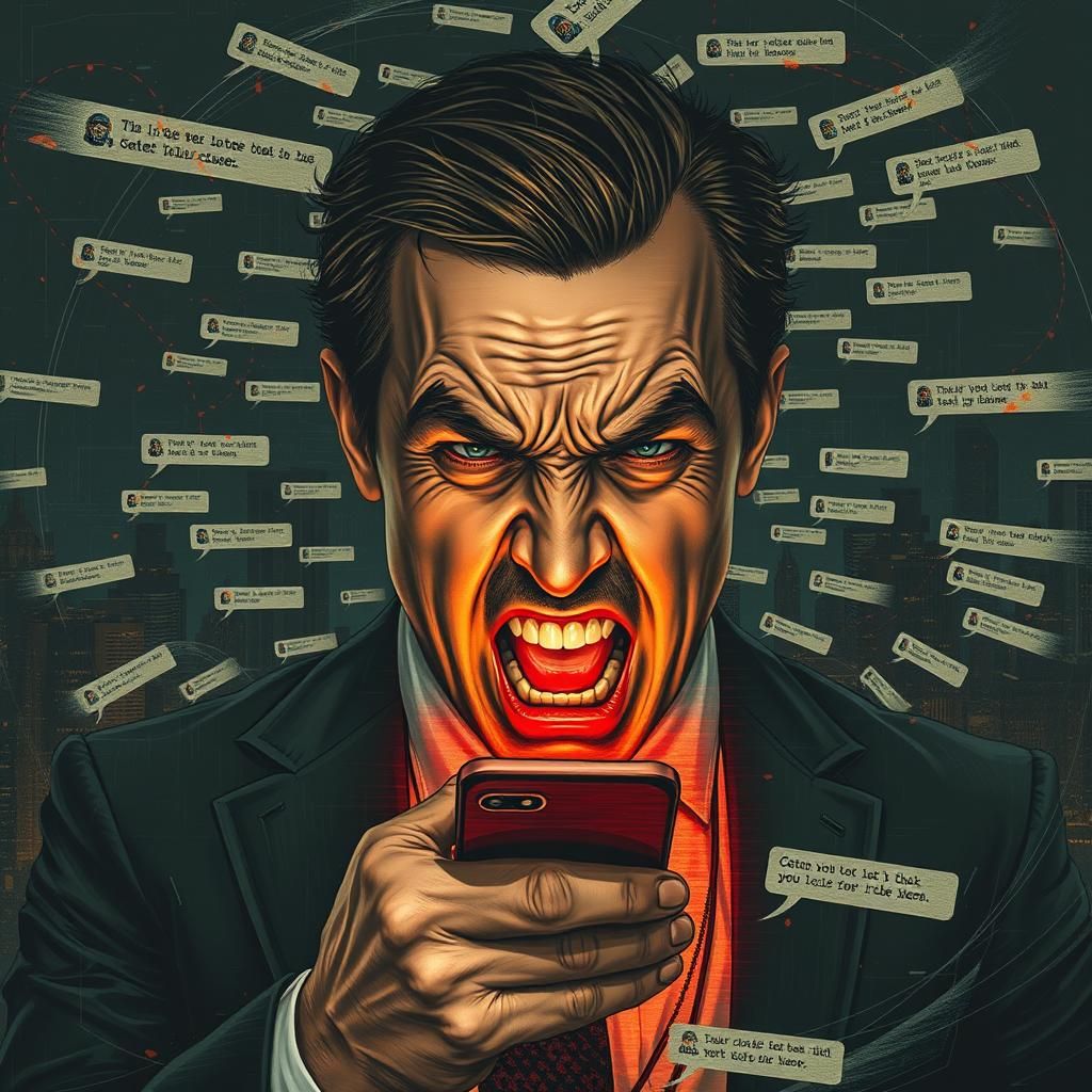 Distorted Anguish: A Man's Tech-Induced Breakdown