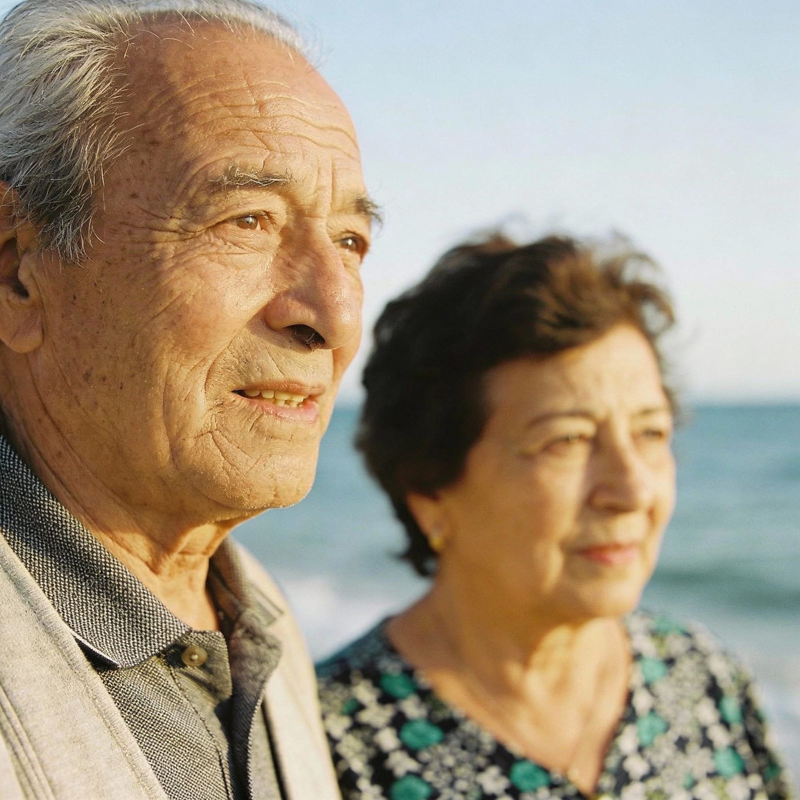 Elderly Italian Couple by the Sea