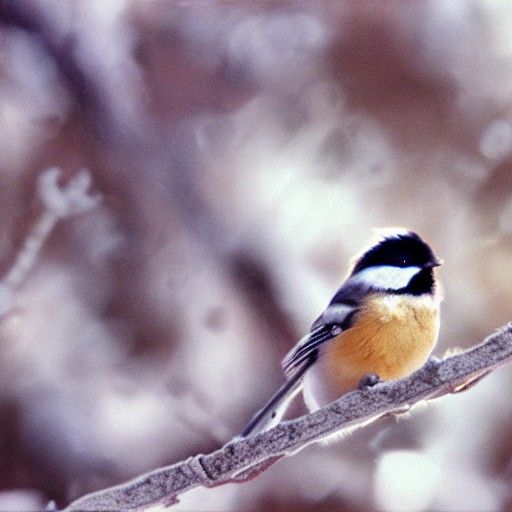 Chickadees on a Snowy Winter Morning