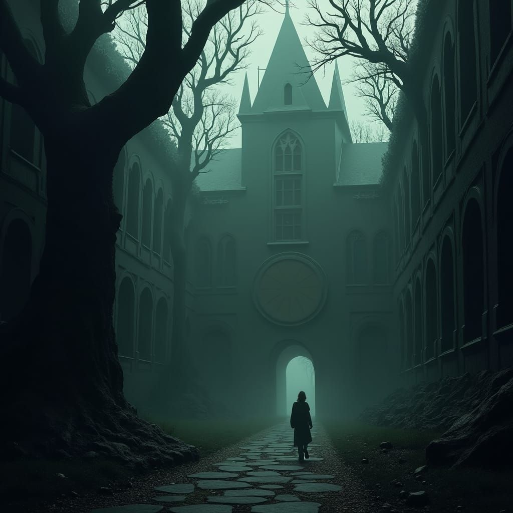 Mystical Academy in Dreamlike Surrealist Style