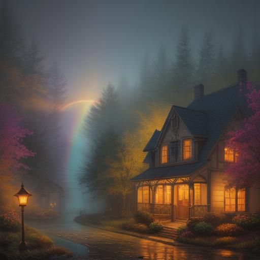 Rainbow Candy Buckets in Golden Light