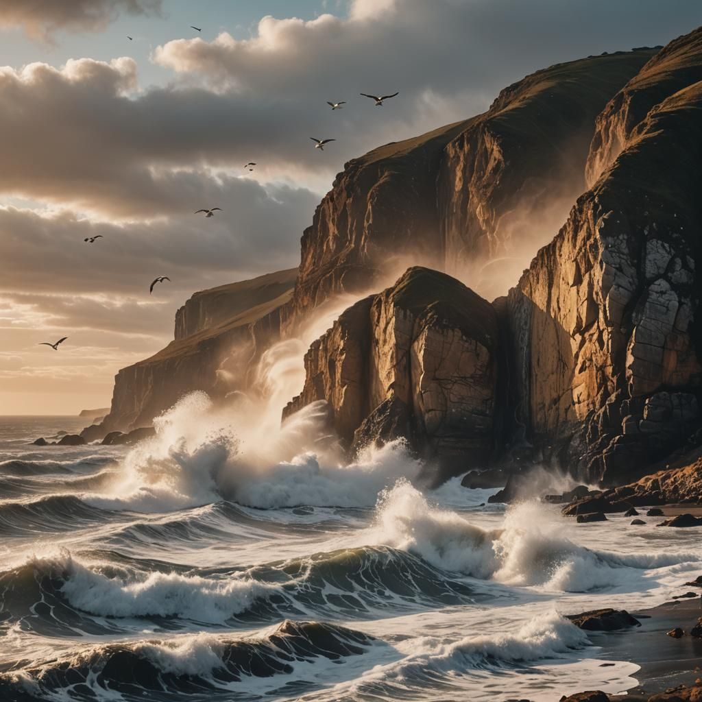 Dramatic Seascape Photography at Golden Hour