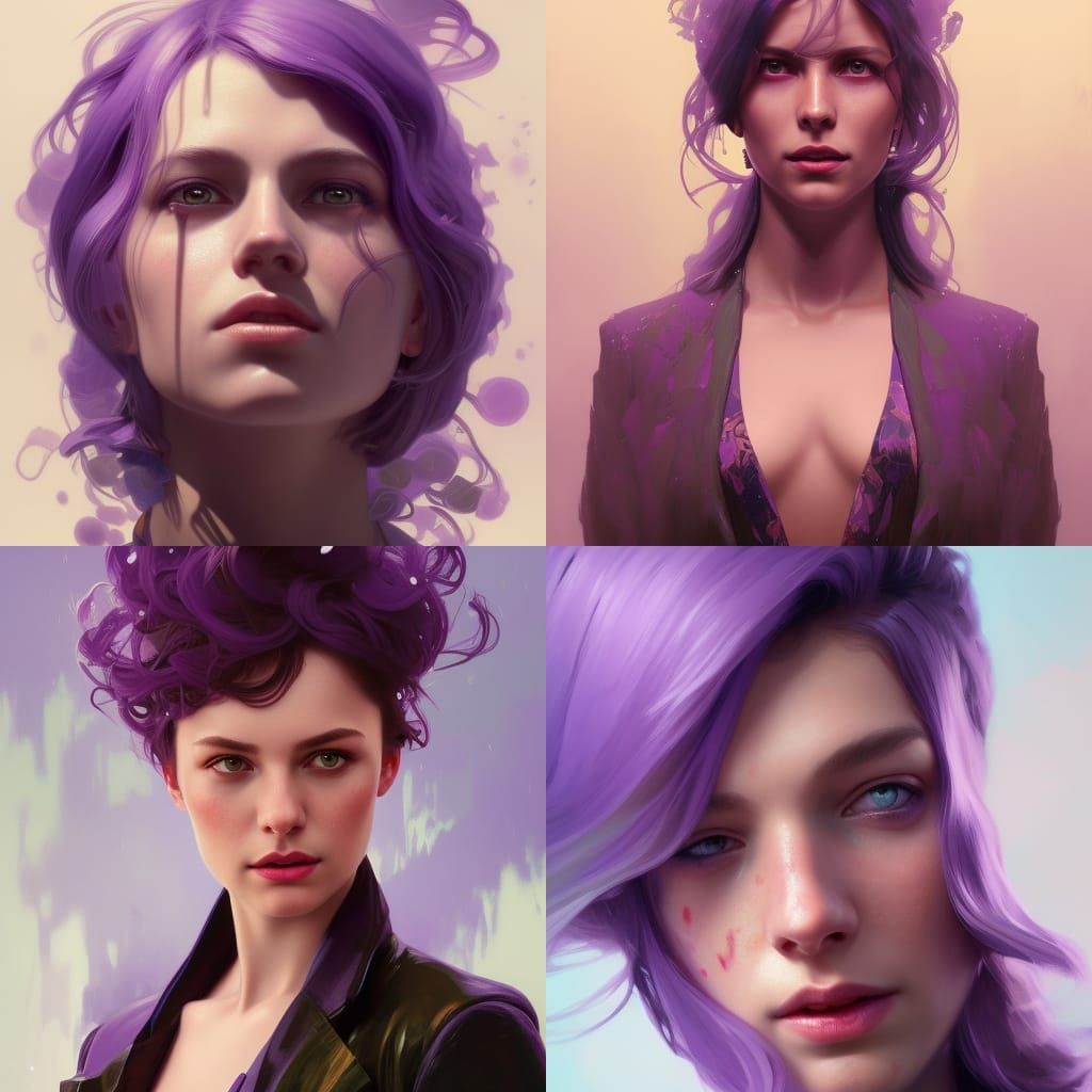 Violet Allain Dixon Portrait in Hyperdetailed Digital Art