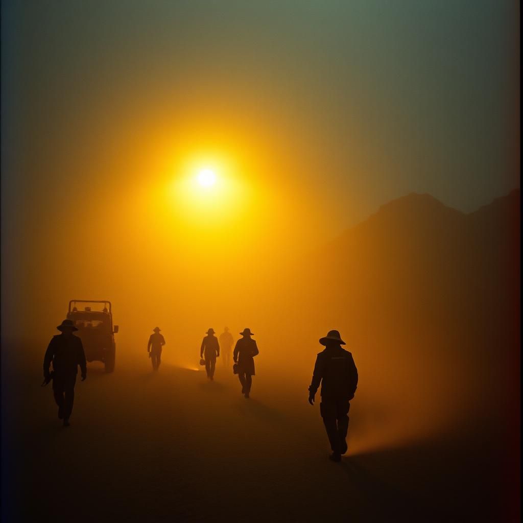 Epic Desert Scene in Cinematic Film Style